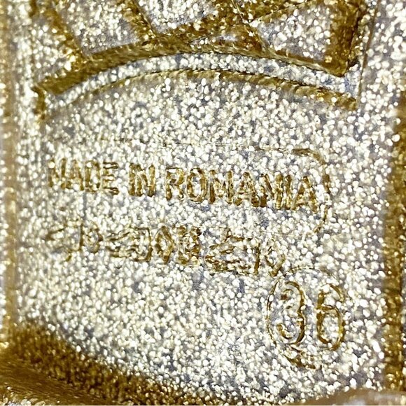 New JW Anderson Chain Glitter Gold Ankle Boots size 36 - Picture 6 of 7